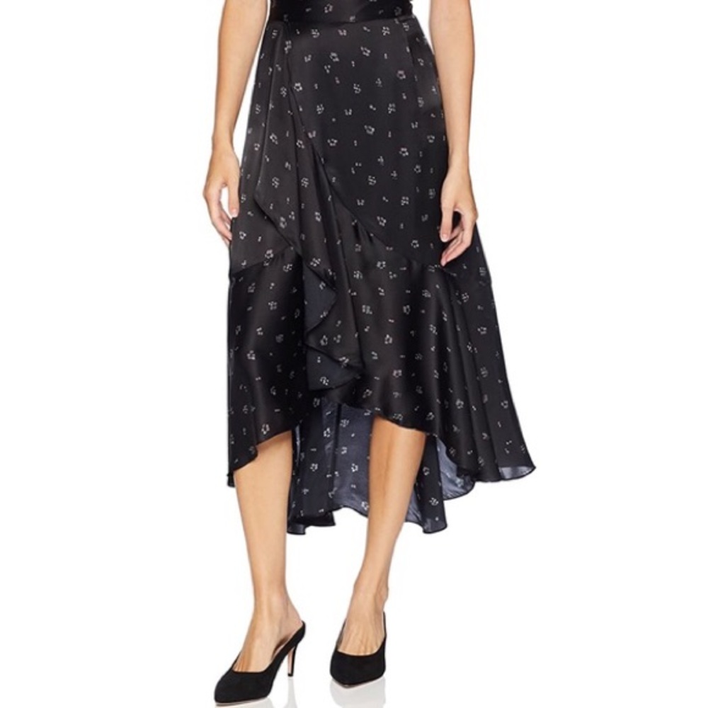 The Kooples Silk Ruffle Skirt